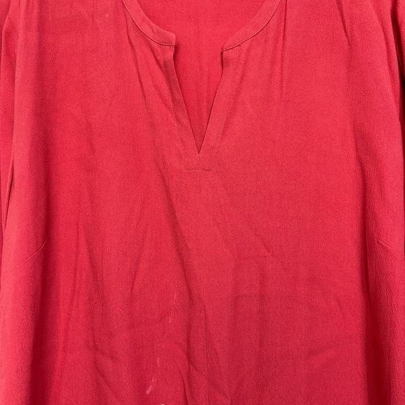 J.Jill Women's Large Blouse Long Sleeve Tie Front Lightweight Spring - Picture 2 of 10